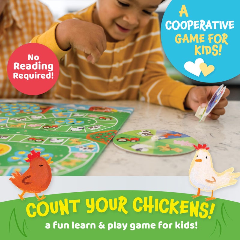 Peaceable Kingdom Count Your Chickens Award Winning Cooperative Counting Game for 2 to 4 Kids Ages 3+ - Image 2